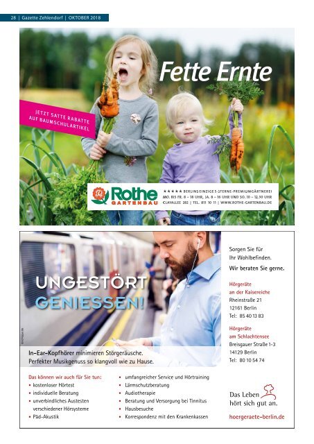 Gazette Zehlendorf Oktober 2018