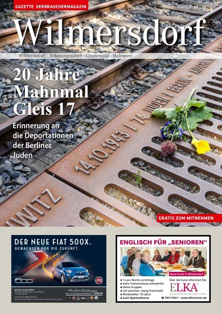 Gazette Wilmersdorf Oktober 2018