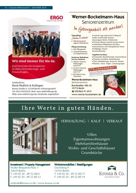 Gazette Wilmersdorf Oktober 2018