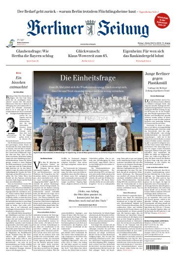 Berliner Zeitung 01.10.2018