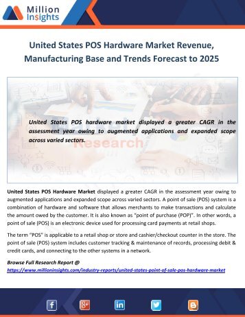 United States POS Hardware Market Trends Forecast to 2025