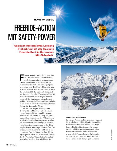 SPORTaktiv Freerideguide 2018