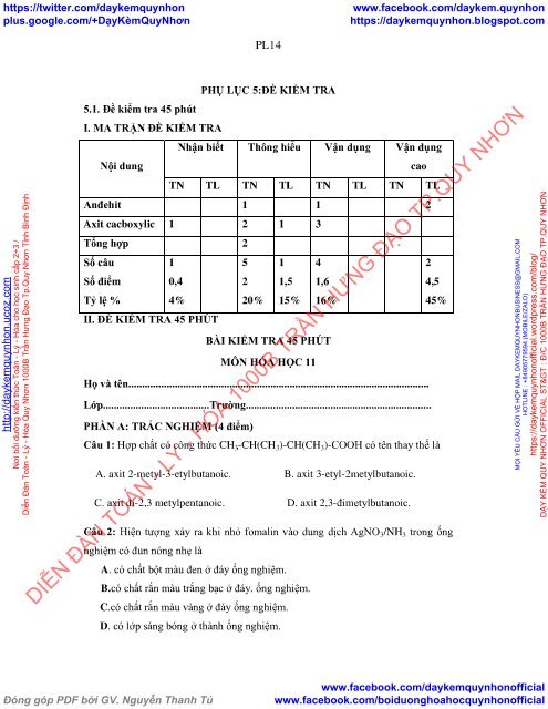 Phát triển năng lực giải quyết vấn đề cho học sinh thông qua dạy học tích hợp chương Anđehit - Xeton - Axit Cacboxylic hóa học 11 trung học phổ thông