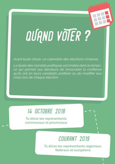 Je vote - Mode d'emploi - Elections 2018-2019