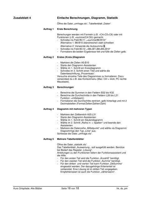 Arbeitsblatt 1 Dateien benennen und ordnen