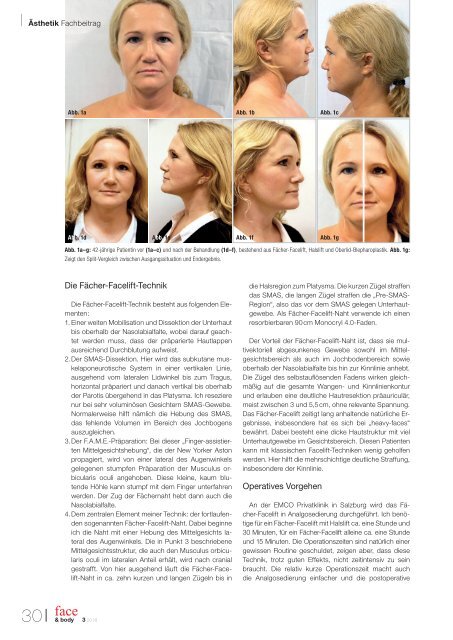 Face & body / Ausgabe 3_2018 - Bericht von Dr. Walther Jungwirth