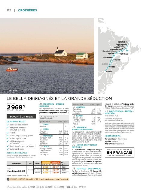 Brochure Forfaits accompagnés 2019 - édition 40e anniversaire