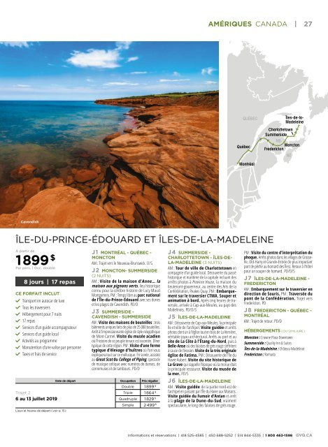 Brochure Forfaits accompagnés 2019 - édition 40e anniversaire