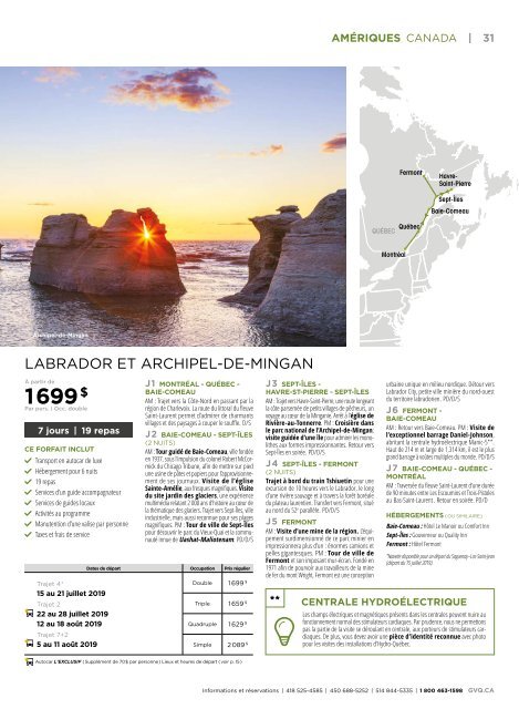 Brochure Forfaits accompagnés 2019 - édition 40e anniversaire