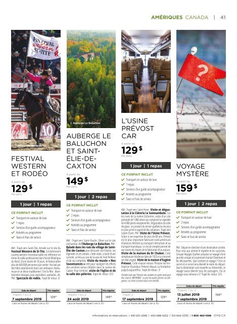 Brochure Forfaits accompagnés 2019 - édition 40e anniversaire