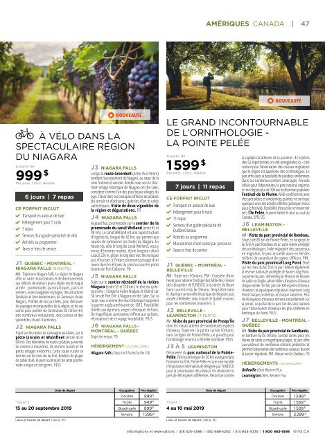 Brochure Forfaits accompagnés 2019 - édition 40e anniversaire