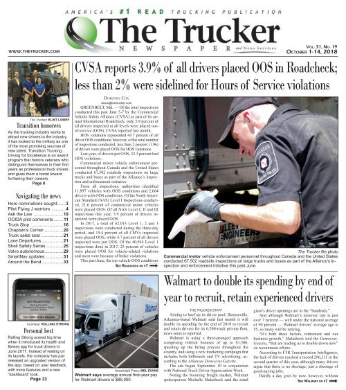 The Trucker Newspaper - October 1, 2018
