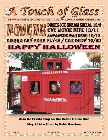 Central Valley Corvettes of Fresno - October 2018 Newsletter