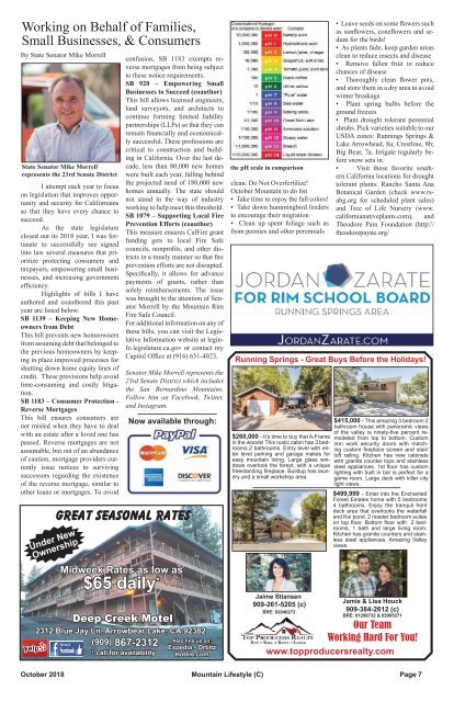 Oct2018-Mountain Lifestyle-Crestline &amp; Lake Arrowhead edition