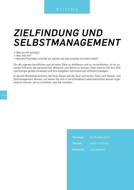 Programm Wintersemester 2018 / 2019 - Competence & Career Center Hochschule RheinMain