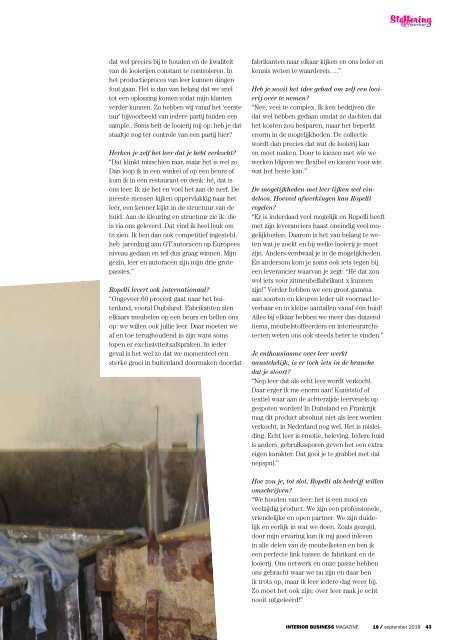 Ropelli - Interior Business Magazine