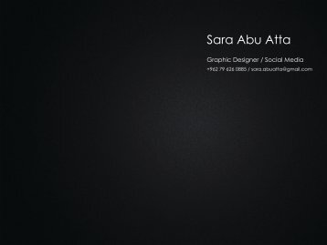 Sara Abu Atta - Portfolio