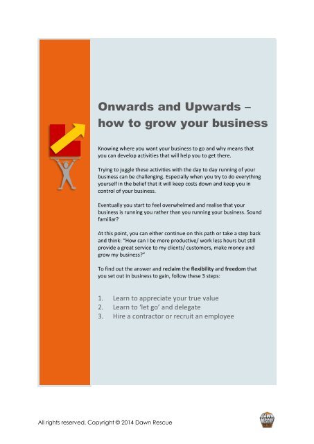 Onwards and upwards e-book