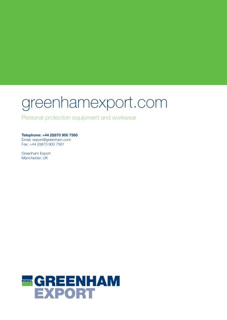 Greenham Export Catalogue 2019