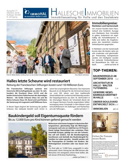 Hallesche Immobilienzeitung Ausgabe 77 Oktober 2018