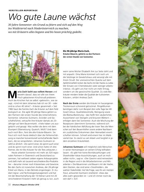 Alnatura Magazin Oktober 2018