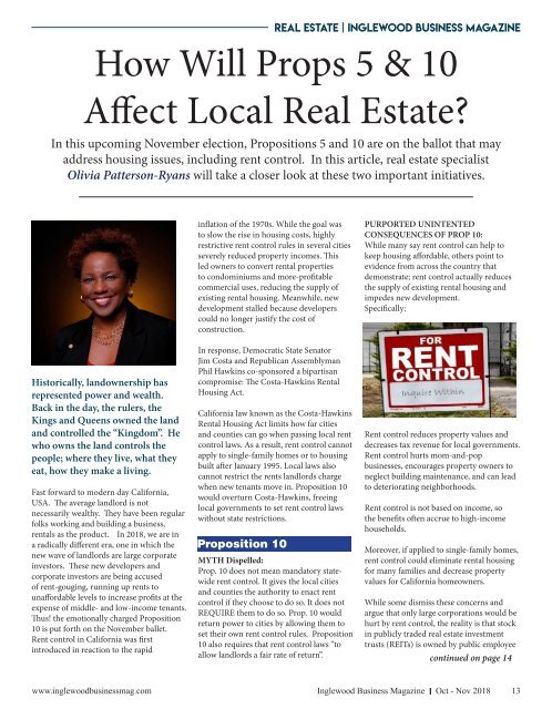 Inglewood Business Magazine October 2018