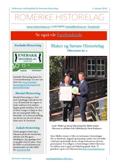 e-meldingsblad oktober 2018