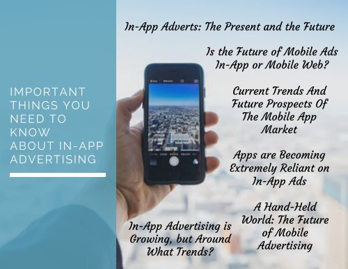 Important Things You Need to Know About In-App Advertising