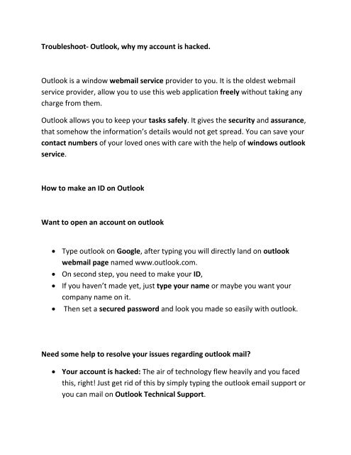 Troubleshoot- Outlook, why my account is hacked.-converted