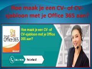 Hoe maak je een CV- of CV-sjabloon met je Office 365 aan