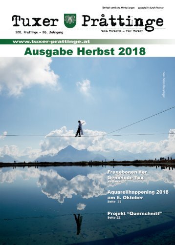 Tuxer Prattinge Ausgabe Herbst 2018