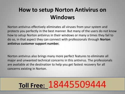 Norton Activation 18445509444 Norton Antivirus Setup Support