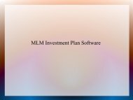 MLM Investment Plan Software