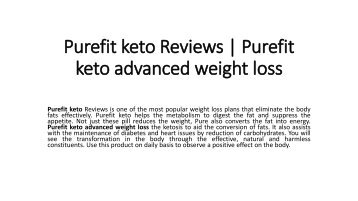 Purefit keto Reviews