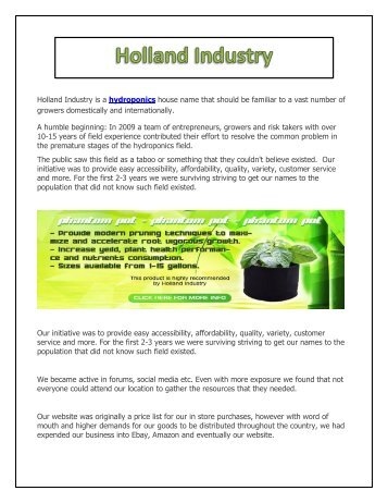 Hollandindustry.com : General Hydroponics Canada