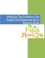 What Are The Problems That People Face Regarding Home Delivery Meals
