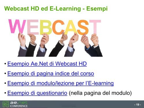 Webcast per l'E-Learning (2018)