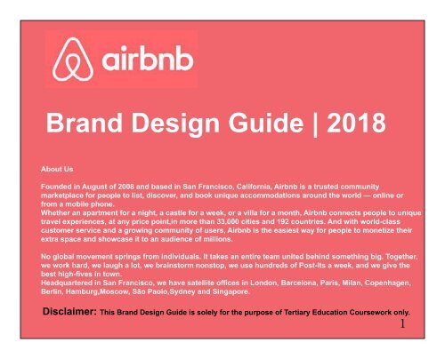 AirBnB Brand Design Guide 2018