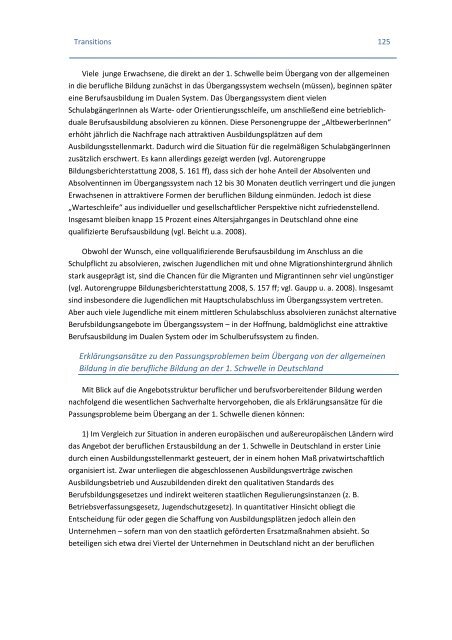 Deutschland VET Research Report 2009 - BiBB