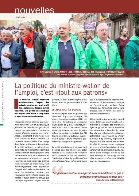 Syndicaliste octobre 2018