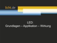 Präsentation: LED: Grundlagen – Applikation – Wirkung
