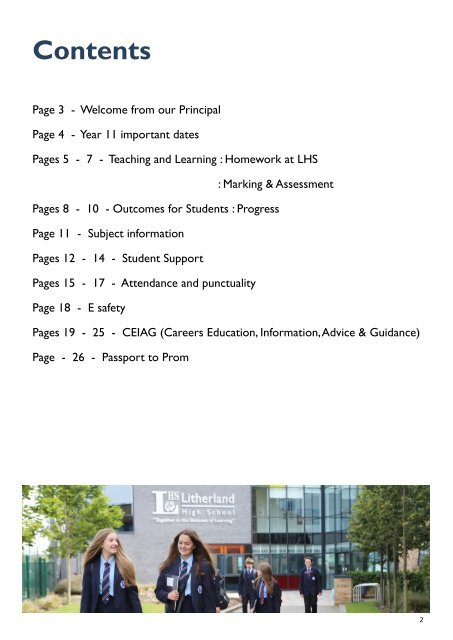 LHS Year 11 Information Booklet 2018 - 19