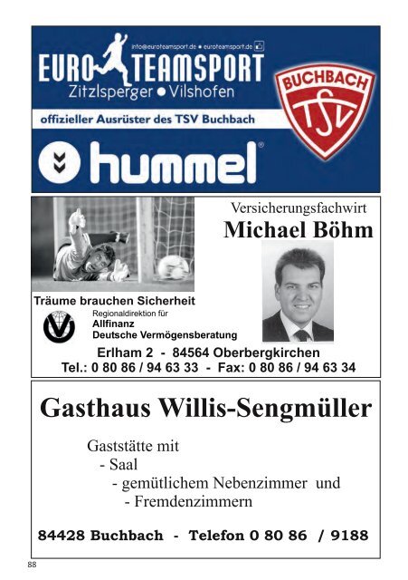 Stadionzeitung TSV Buchbach - FV Illertissen