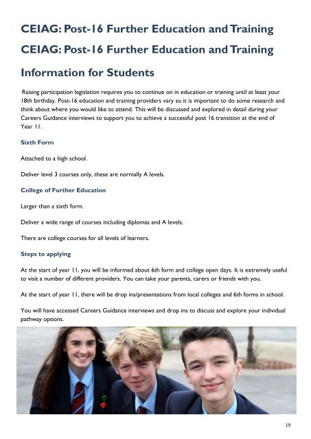 LHS Year 10 Information Booklet 2018-19