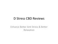 D Stress CBD Reviews