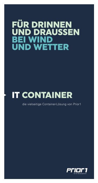 IT Container - Rechenzentrumscontainer | Prior1