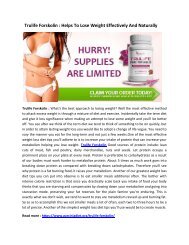 Trulife Forskolin : Get Losing Weight Definitely Without Any Side Effects