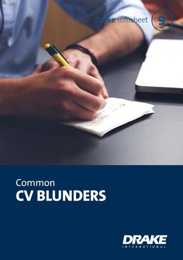 Common CV Blunders 