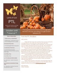 PTL Newsletter - October 2018