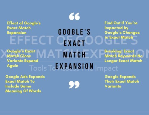 Google's Exact Match Expansion